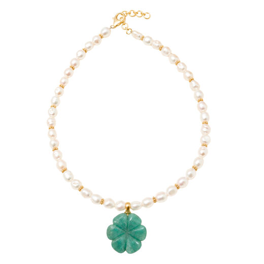 Carved flower necklace by Carousel Jewels